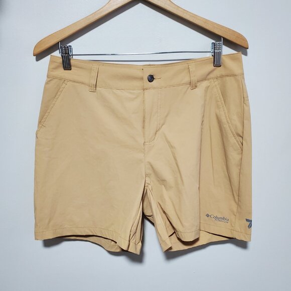 COLUMBIA Summit Valley Hiking Shorts II 5" Titanium Omni-Shield Khaki Women's 10 - Picture 1 of 15